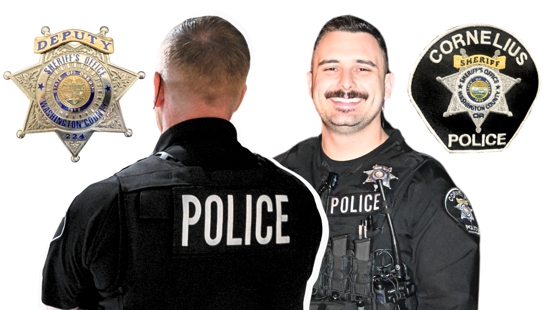 Police Department Patch and Badge. Cornelius Police Department Uniform.