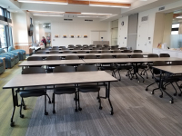 Walters Community Room and Gallery space with tables